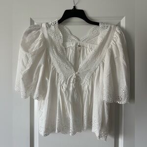 Free People flowy white eyelet top